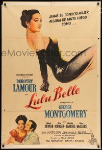 2j494 LULU BELLE Argentinean '48 art of sexy Dorothy Lamour & with George Montgomery!