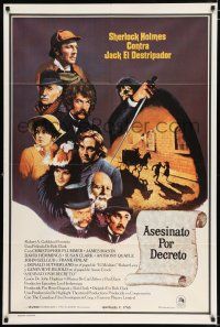 2j508 MURDER BY DECREE Argentinean '79 Christopher Plummer as Sherlock, James Mason as Dr. Watson!