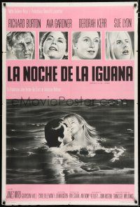 2j512 NIGHT OF THE IGUANA Argentinean '64 Richard Burton, Ava Gardner, Sue Lyon, Deborah Kerr