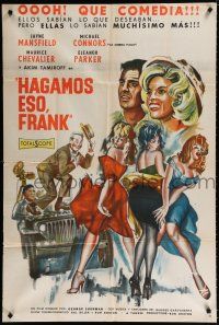 2j519 PANIC BUTTON Argentinean '64 art of Maurice Chevalier, Jayne Mansfield & sexy ladies!
