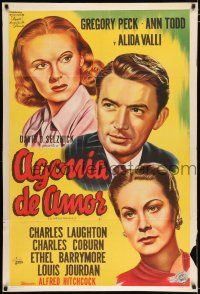 2j520 PARADINE CASE Argentinean '54 Alfred Hitchcock, Gregory Peck, Ann Todd, Alida Valli