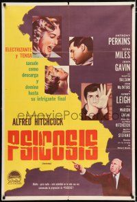 2j530 PSYCHO Argentinean '60 Janet Leigh, Perkins, Alfred Hitchcock shown, different!