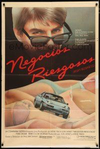 2j540 RISKY BUSINESS Argentinean '84 classic art of Tom Cruise + sexy half-naked ladies & car!