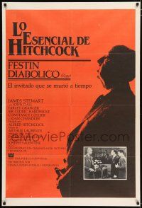2j543 ROPE Argentinean R83 James Stewart, great profile portrait of director Alfred Hitchcock!