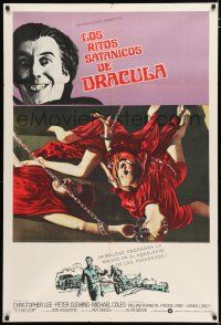 2j549 SATANIC RITES OF DRACULA Argentinean '74 Chris Lee as Count Dracula & his Vampire Bride!