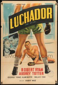 2j552 SET-UP Argentinean R50s art of boxer Robert Ryan fighting in the ring, Robert Wise