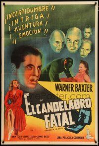 2j553 SHADOWS IN THE NIGHT Argentinean '44 Warner Baxter as The Crime Doctor, from CBS Radio!