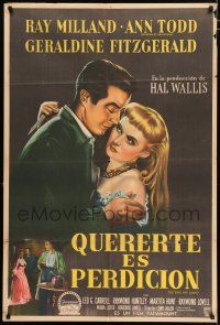 2j561 SO EVIL MY LOVE Argentinean '48 great art of Ray Milland & back-stabbing Ann Todd!