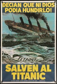 2j547 S.O.S. TITANIC Argentinean '79 completely different Oscar art of the legendary ship sinking!