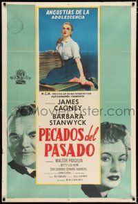 2j588 THESE WILDER YEARS Argentinean '56 James Cagney & Barbara Stanwyck have a teen in trouble!