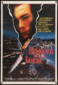 2j598 TRUE BLOOD Argentinean '89 great image of killer Billy Drago with knife looming over city!