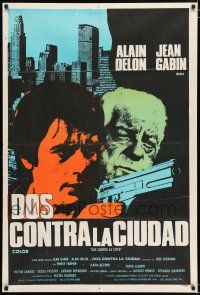 2j599 TWO MEN IN TOWN Argentinean '73 Alain Delon, Jean Gabin, Deux hommes dans la ville!