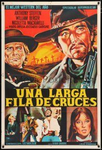 2j602 UNA LUNGA FILA DI CROCI Argentinean '69 Anthony Steffen as Django, spaghetti western!