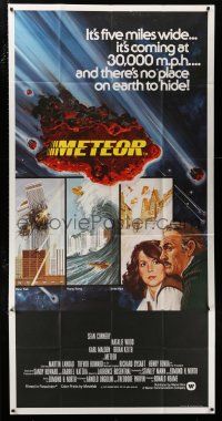 2j848 METEOR English 3sh '79 Sean Connery, Natalie Wood, different art with WTC by Tanenbaum!