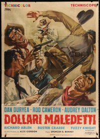 2j129 BOUNTY KILLER Italian 1p '66 Dan Duryea, great different western art by Sandro Symeoni!