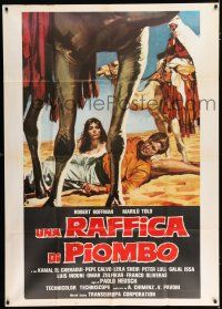2j159 DESERT RENEGADES Italian 1p '66 art of Robert Hoffmann & girl on ground by camels!
