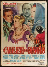2j161 DEVIL'S CAVALIERS Italian 1p '59 cool montage art of top cast by Averardo Ciriello!