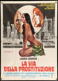 2j172 EMANUELLE & THE WHITE SLAVE TRADE Italian 1p '78 art of sexy prostitute Laura Gemser!