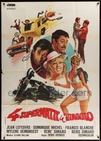 2j227 I'VE HAD IT Italian 1p '73 J'ai mon voyage, montage art of sexy hitchhiker & top cast!