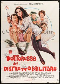2j237 LADY MEDIC Italian 1p '76 wacky art of sexy nurse Edwige Fenech, Italian comedy!