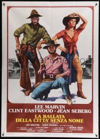 2j273 PAINT YOUR WAGON Italian 1p R70s Aller art of Clint Eastwood, Lee Marvin & sexy Jean Seberg!