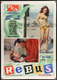 2j286 REBUS Italian 1p '68 Laurence Harvey & sexy Ann-Margret in bikini rob a casino in London!
