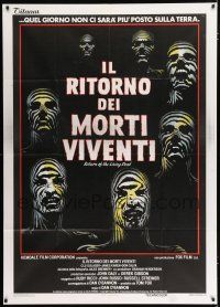 2j288 RETURN OF THE LIVING DEAD Italian 1p '85 cool completely different zombie montage image!
