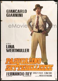2j299 SEVEN BEAUTIES Italian 1p '76 Lina Wertmuller directed, full-length Giancarlo Giannini!