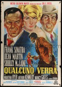2j306 SOME CAME RUNNING Italian 1p R64 Stefano art of Frank Sinatra, Dean Martin & MacLaine!