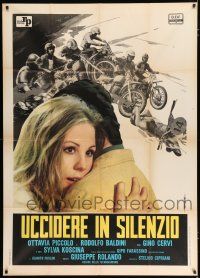 2j333 TO KILL IN SILENCE Italian 1p '72 art of biker gang terrorizing by Enrico De Seta!