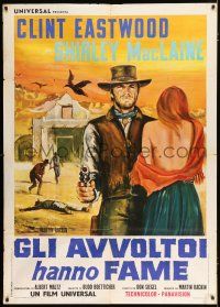 2j341 TWO MULES FOR SISTER SARA Italian 1p '70 different art of gunslinger Clint Eastwood & girl!