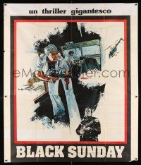2j010 BLACK SUNDAY Italian 2p '77 Frankenheimer, completely different art by R. Fenton!
