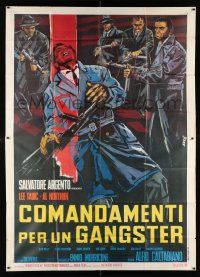 2j018 COMANDAMENTI PER UN GANGSTER Italian 2p '68 cool crime artwork by Tino Avelli!