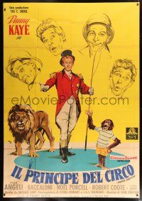 2j063 MERRY ANDREW Italian 2p '58 five great different Nano art images Danny Kaye + lion & chimp!