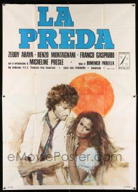 2j072 PREY Italian 2p '74 art of beautiful Zeudi Araya & Franco Gasparri at sunset!