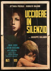 2j096 TO KILL IN SILENCE Italian 2p '71 Giuseppe Rolando's Uccidere in silenzio, different image!