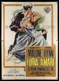 2j097 TOO MUCH, TOO SOON Italian 2p '58 Dorothy Malone as Diana Barrymore, different Symeoni art!