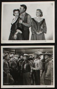 2k381 MAN IN THE SADDLE 11 8x10 stills '51 cowboy Randolph Scott in western action, Joan Leslie!
