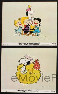 2k153 SNOOPY COME HOME 4 8x10 mini LCs '72 great Charles Schulz art of Snoopy & Woodstock, Peanuts!