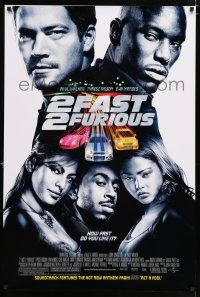 2m033 2 FAST 2 FURIOUS DS 1sh '03 Paul Walker, Tyrese Gibson, Eva Mendes, import tuner car racing!