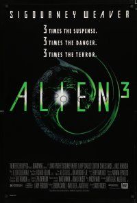 2m052 ALIEN 3 1sh '92 Sigourney Weaver, 3 times the danger, 3 times the terror!