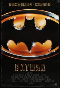 2m076 BATMAN 1sh '89 directed by Tim Burton, cool image of Bat logo!
