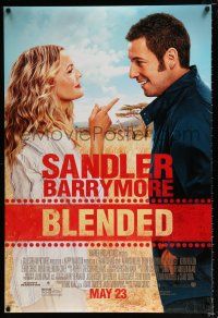 2m110 BLENDED advance DS 1sh '14 image of Adam Sandler & pretty Drew Barrymore!