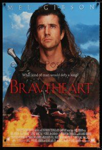 2m125 BRAVEHEART style B int'l DS 1sh '95 cool image of Mel Gibson as William Wallace!