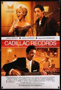 2m136 CADILLAC RECORDS advance DS 1sh '08 Adrien Brody, Jeffrey Wright, Beyonce Knowles!