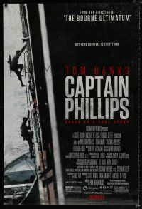 2m137 CAPTAIN PHILLIPS advance DS 1sh '13 Tom Hanks' ship being boarded by pirates!