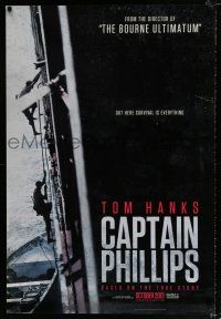 2m138 CAPTAIN PHILLIPS teaser DS 1sh '13 Tom Hanks' ship being boarded by pirates!