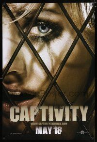 2m140 CAPTIVITY teaser DS 1sh '07 Elisha Cuthbert, Gillies, creepy image of girl behind fence!