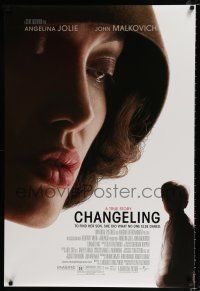 2m150 CHANGELING DS 1sh '08 extreme close-up of Angelina Jolie, Clint Eastwood directed!