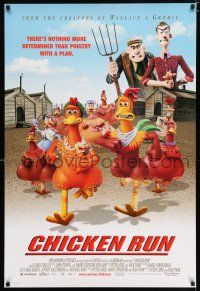 2m158 CHICKEN RUN DS 1sh '00 Peter Lord & Nick Park claymation, poultry with a plan!
